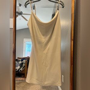 Silk slip cowl neck urban outfitters dress